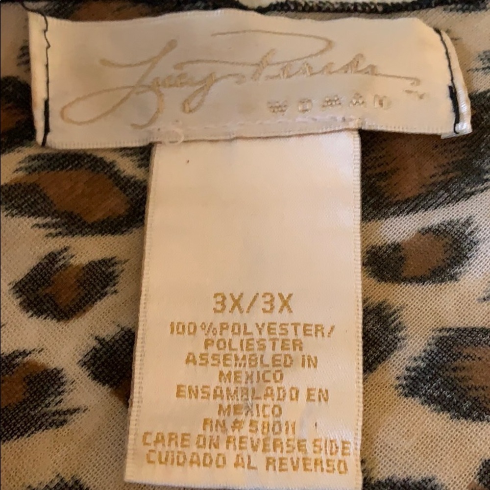 Animal Print Long Sleeve Top with Split Sleeve - Picture 5 of 5